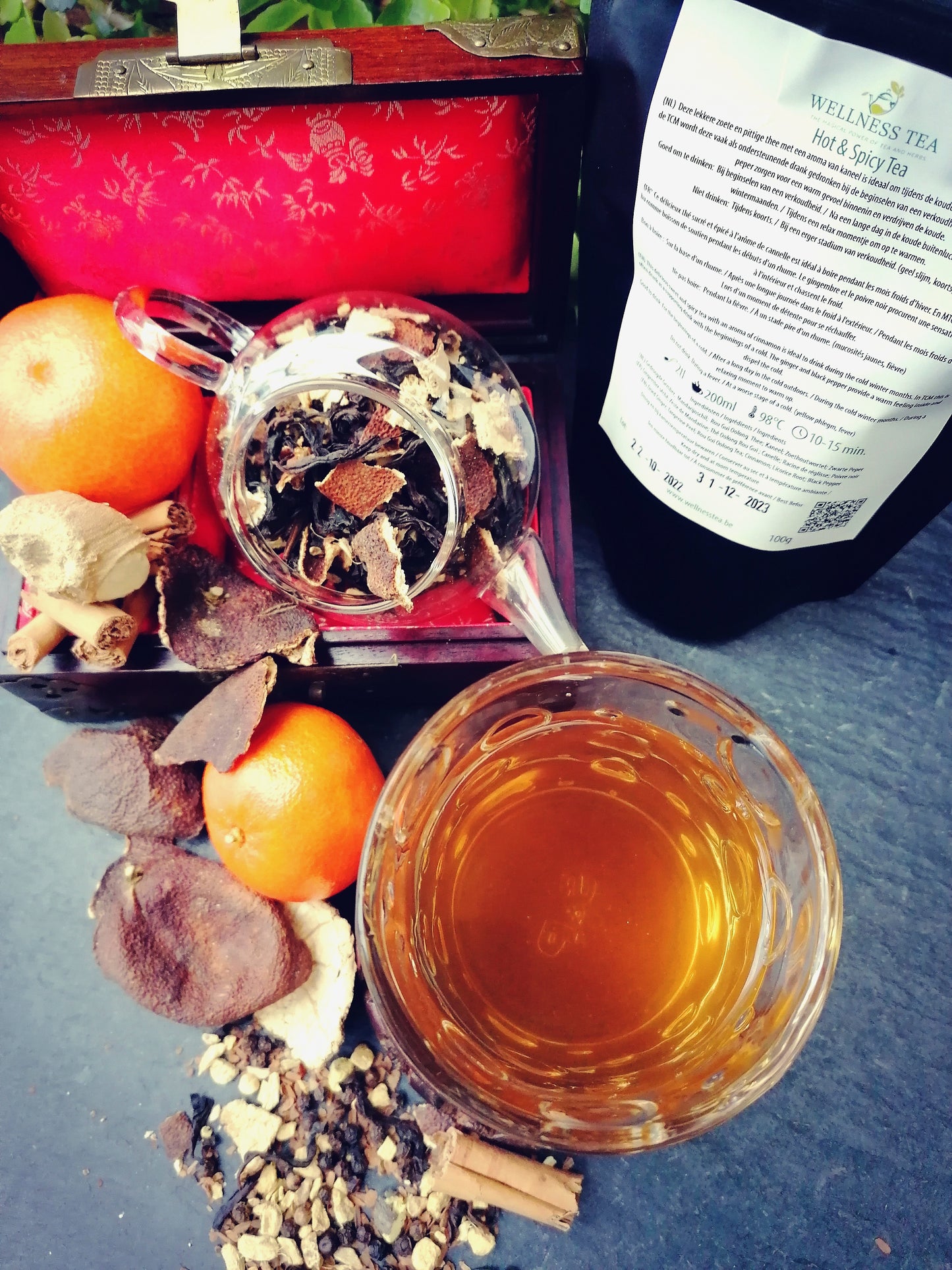  Hot and Spicy Tea herbs and liquor Wellness Tea